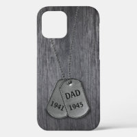 Military Dog Tags on Wood