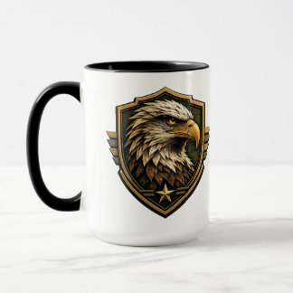 Military Eagle Crest Emblem Mug