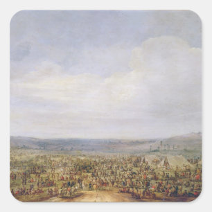 Military Encampment Square Sticker