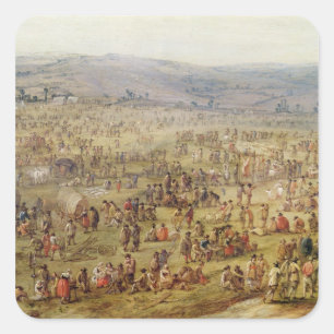 Military Encampment Square Sticker