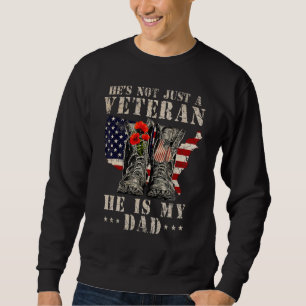 Military Family Veteran Support My Dad Veteran Com Sweatshirt