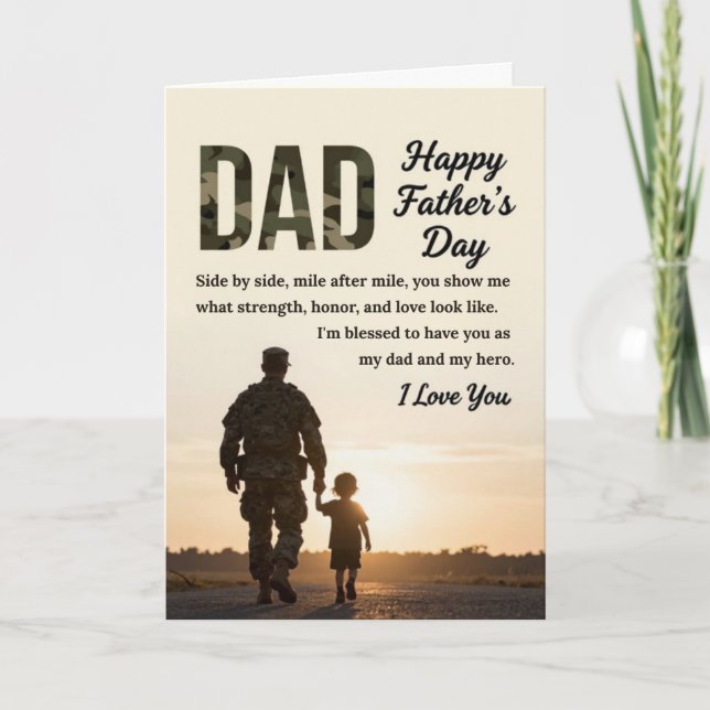 Military Father's Day Card (Front)