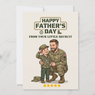 Military Father's Day Card Little Recruit