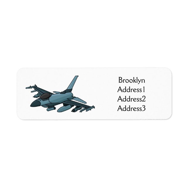 Military fighter jet plane cartoon (Front)