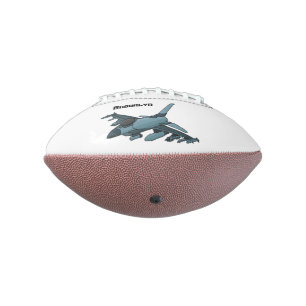 Military fighter jet plane cartoon american football