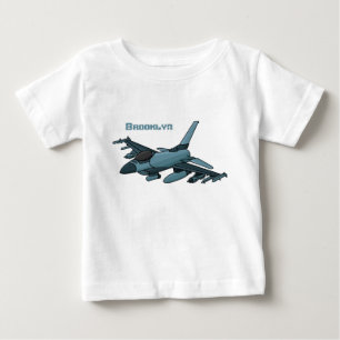 Military fighter jet plane cartoon baby T-Shirt