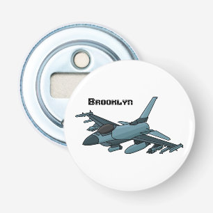 Military fighter jet plane cartoon  bottle opener
