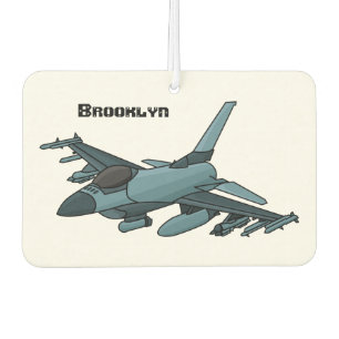 Military fighter jet plane cartoon car air freshener