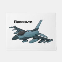 Military fighter jet plane cartoon
