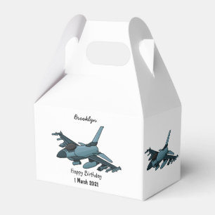 Military fighter jet plane cartoon favour box