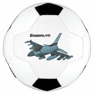 Military fighter jet plane cartoon football