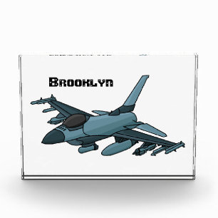 Military fighter jet plane cartoon photo block