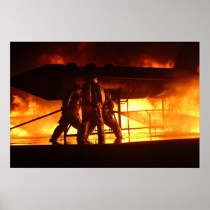 Military Firefighters Poster