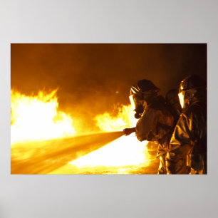 Military Firefighters Poster