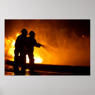 Military Firefighters Poster