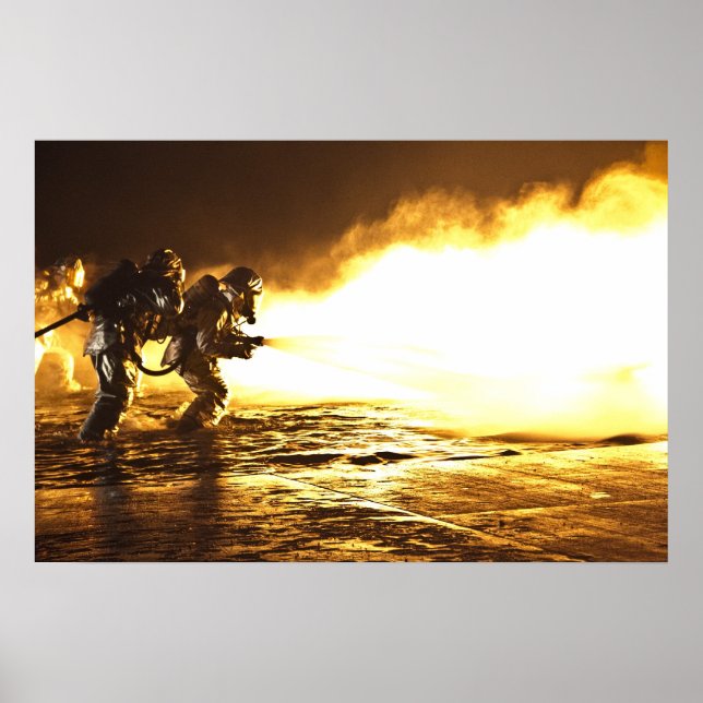 Military Firefighters Poster (Front)