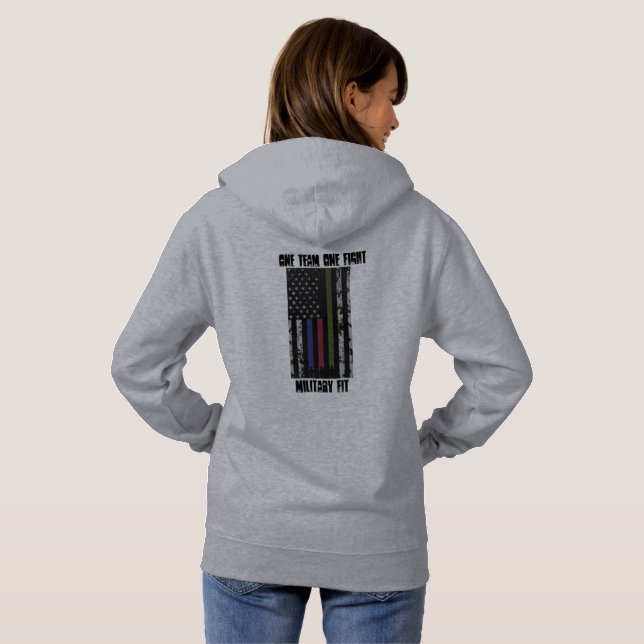 Military Fit HOODIE flag (Back Full)