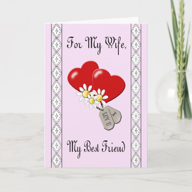 Military "For My Wife" Anniversary Card (Front)