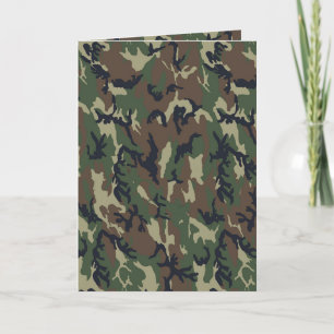 Military Forest Camouflage Background Card