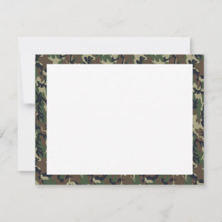 Military Forest Camouflage Background Invitation