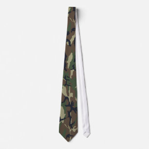 Military Forest Camouflage Background Tie