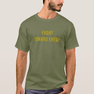 Military Front Towards Enemy Grunged Warrior Graph T-Shirt