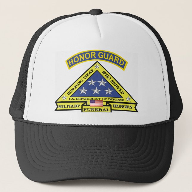 MILITARY FUNERAL HONOR GUARD TRUCKER HAT (Front)