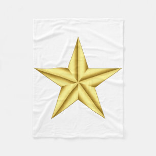 Military General Gold Star Fleece Blanket