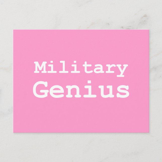 Military Genius Gifts Postcard (Front)