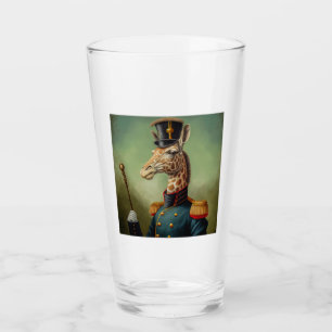 Military Giraffe Glass Tumbler
