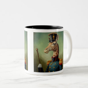 Military Giraffe Two-Tone Mug, 11 oz  Coffee Mug