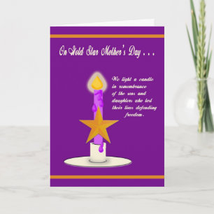 Military Gold Star Mother's Day Card