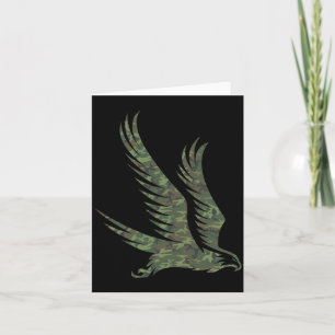 Military Goshawk Camo Print Raptor Bird Veteran Card