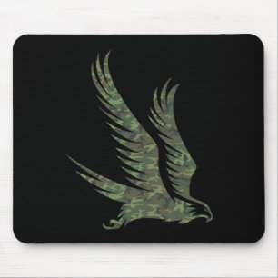 Military Goshawk Camo Print Raptor Bird Veteran Mouse Mat
