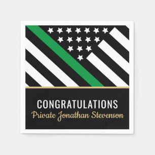 Military Graduation Party Army Patriotic Napkin