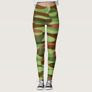 Military Green and Brown Leggings