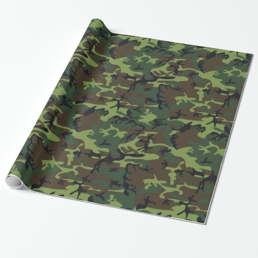 Image of Military Green Camo Wrapping Paper