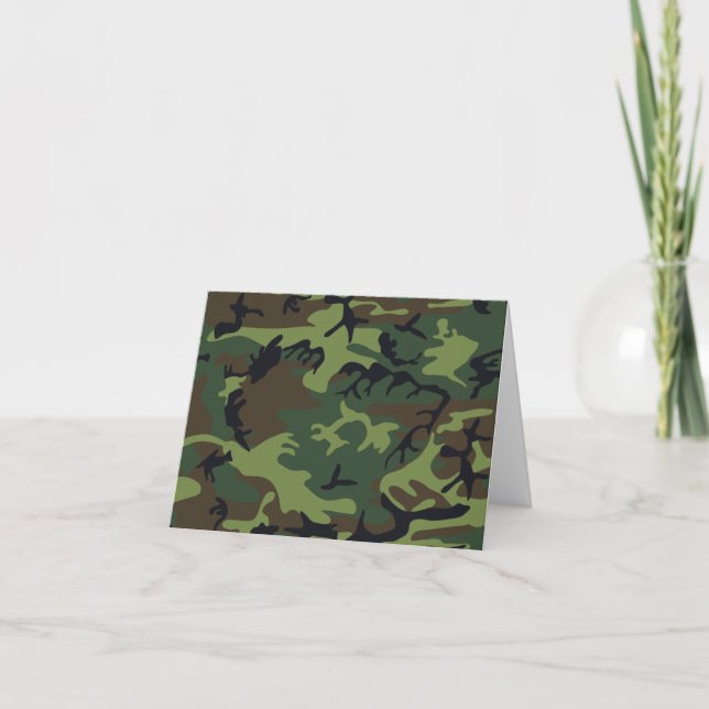 Military Green Camouflage Card (Front)