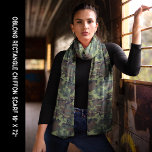 Military Green Camouflage Chiffon Scarf<br><div class="desc">Military Green Camouflage Chiffon Scarf. Fun for every camo lover. View all my shops here https://bit.ly/SandyspiderStores</div>