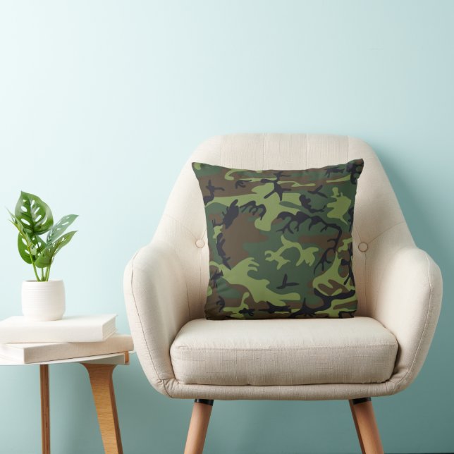 Military Green Camouflage Cushion (Chair)