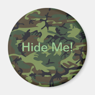 Military Green Camouflage Hide Me Magnet