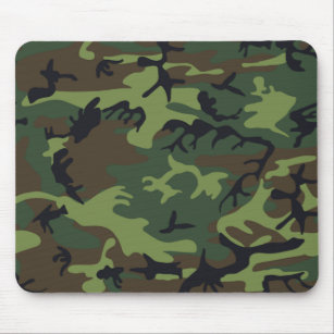 Military Green Camouflage Mouse Mat
