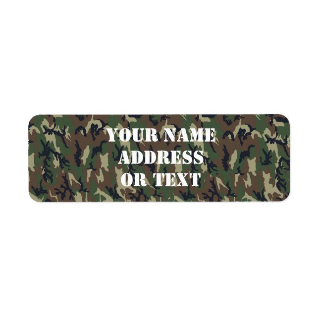 Military Green Camouflage Pattern (Front)