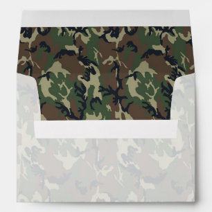 Military Green Camouflage Pattern Envelopes