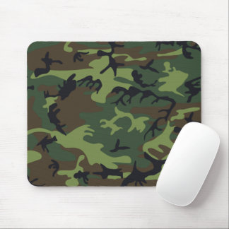 Military Green Camouflage Pattern Mouse Mat