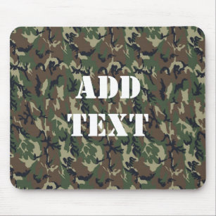 Military Green Camouflage Pattern Mouse Mat