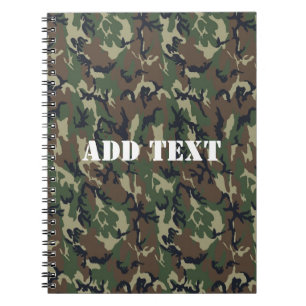 Military Green Camouflage Pattern Notebook