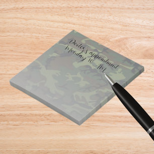 Military Green Camouflage Post-it Notes