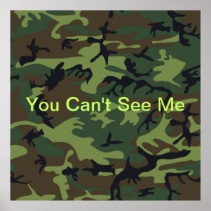 Military Green Camouflage Poster