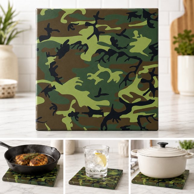 Military Green Camouflage Tile (Military Green Camouflage Tile)